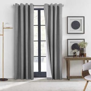 4 Gray Curtain Panels (52”x90”) - Couture Thermal